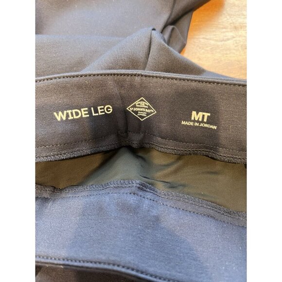 St John’s Bay Wide Leg Comfort Waist Knit Pull On Pants Medium Tall Navy Blue - Picture 11 of 13